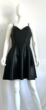 Womens Spaghetti Strap V Neck Mini Sheath Party Little Black Dress Size L