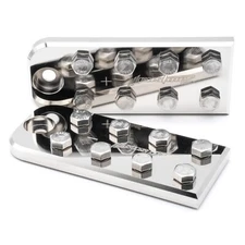 Pair ILL Customz 8 Spot Flat Lug Style Battery Terminal Blocks BOLT USE ONLY