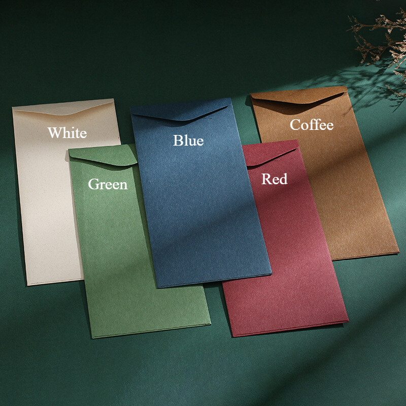 5PcsVertical Envelopes 8.6x4.3" Invitation Envelope for DIY Greeting Card Lover