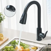 Schwarz KüChenarmatur Ausziehbar Brause 360° KüChe SpüLtischarmatur Wasserhahn
