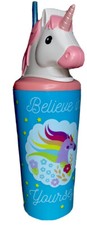 18 OZ Unicorn Cups With Straw For Girls, Pink And Blue, Cool Gear