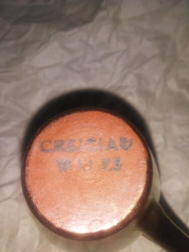 VINTAGE COPPER LUSTRE JUG FROM CREIGIAU POTTERY WALES. Gold with blue inside - Picture 7 of 7