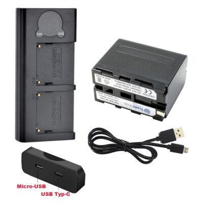 Doppel Ladegerät + Akku für Sony CCD-TR810E CCD-TR840E CCD-TR913E CCD-TR918E