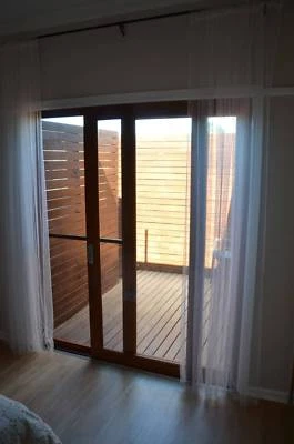 Solid Cedar Sliding Door 2410x2100h 6mm Glass