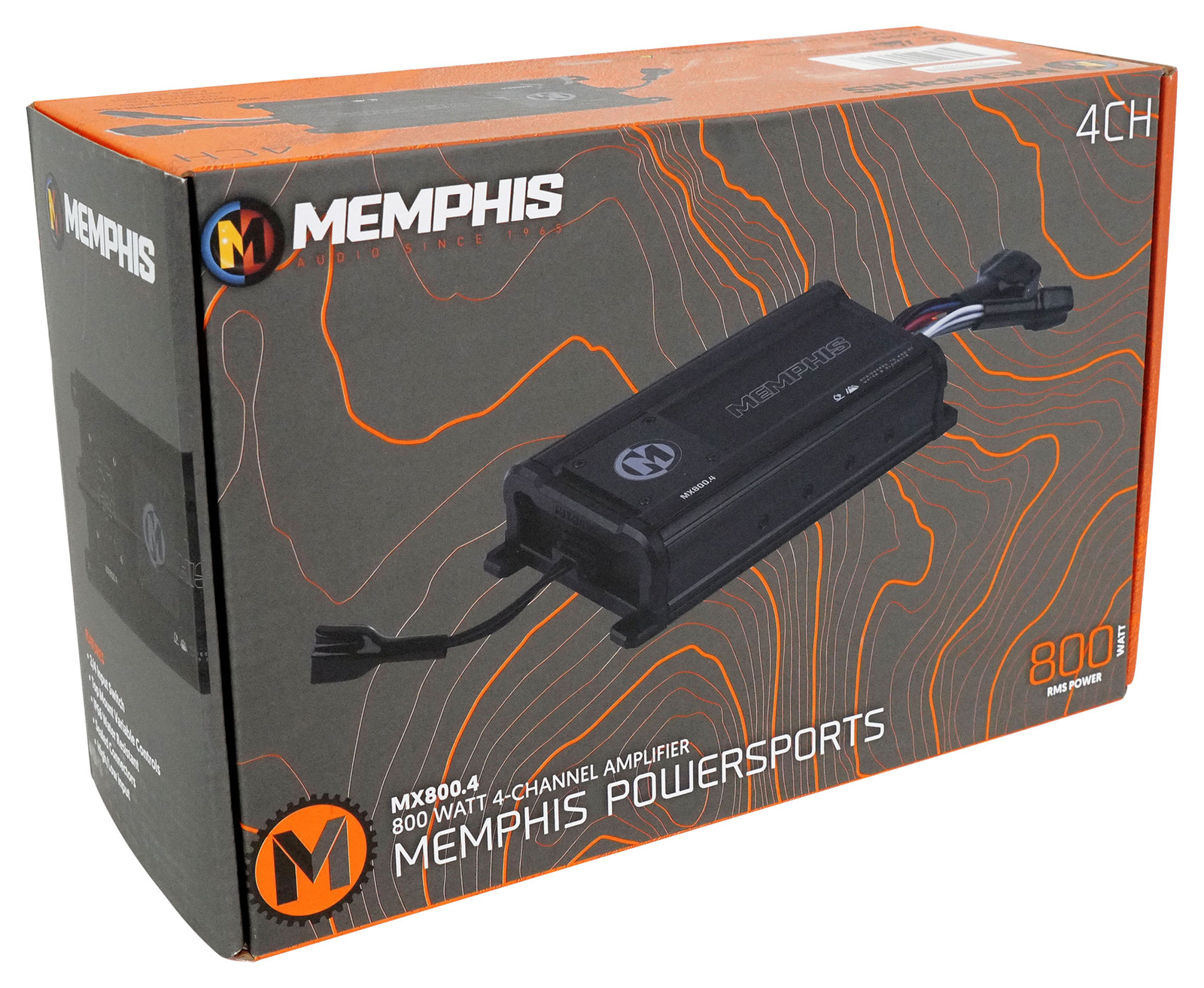 Memphis Audio MX8004 800 Вт RMS 4-канальный усилитель для квадроциклов Powersports UTV IP66 Amp
