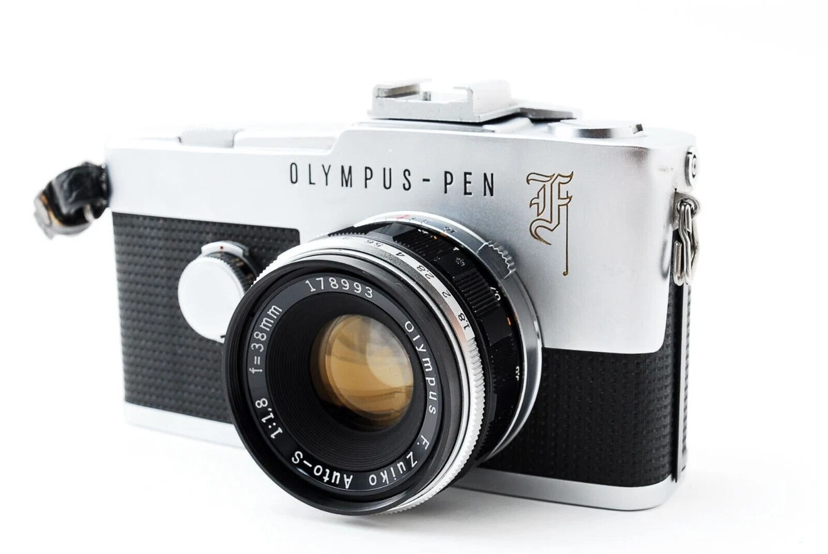 Olympus Pen F w/ F.Zuiko Auto-S 38mm f/1.8 Lens w/ Strap Japan