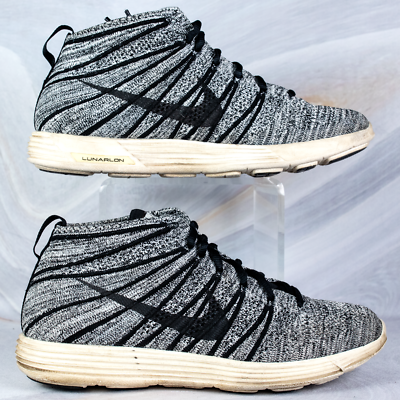Size 8.5 - Nike Lunar Flyknit Chukka Wolf Grey Black 554969