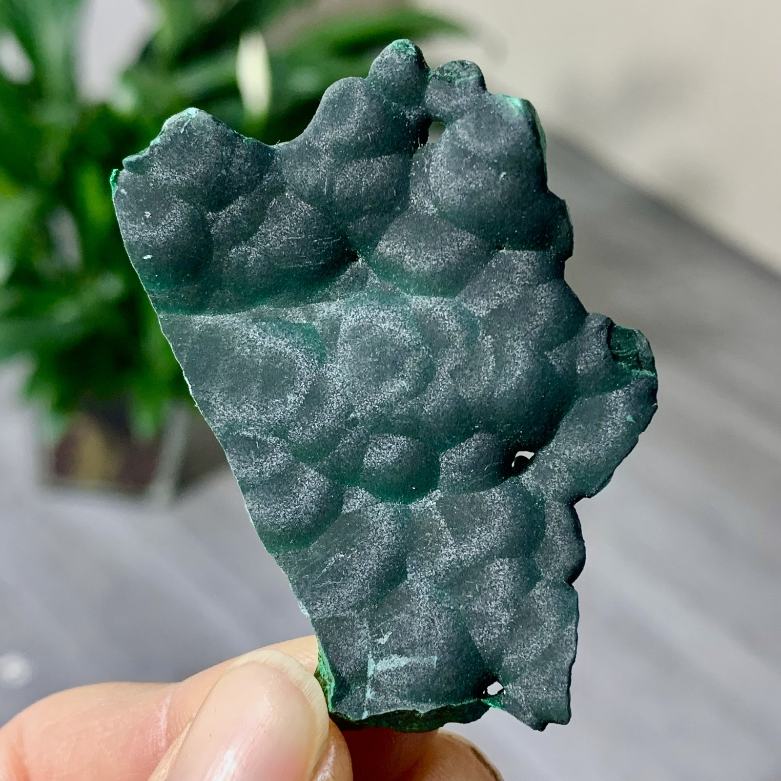 35G Natural velvet Malachite stone cat eye cluster rough mineral sample