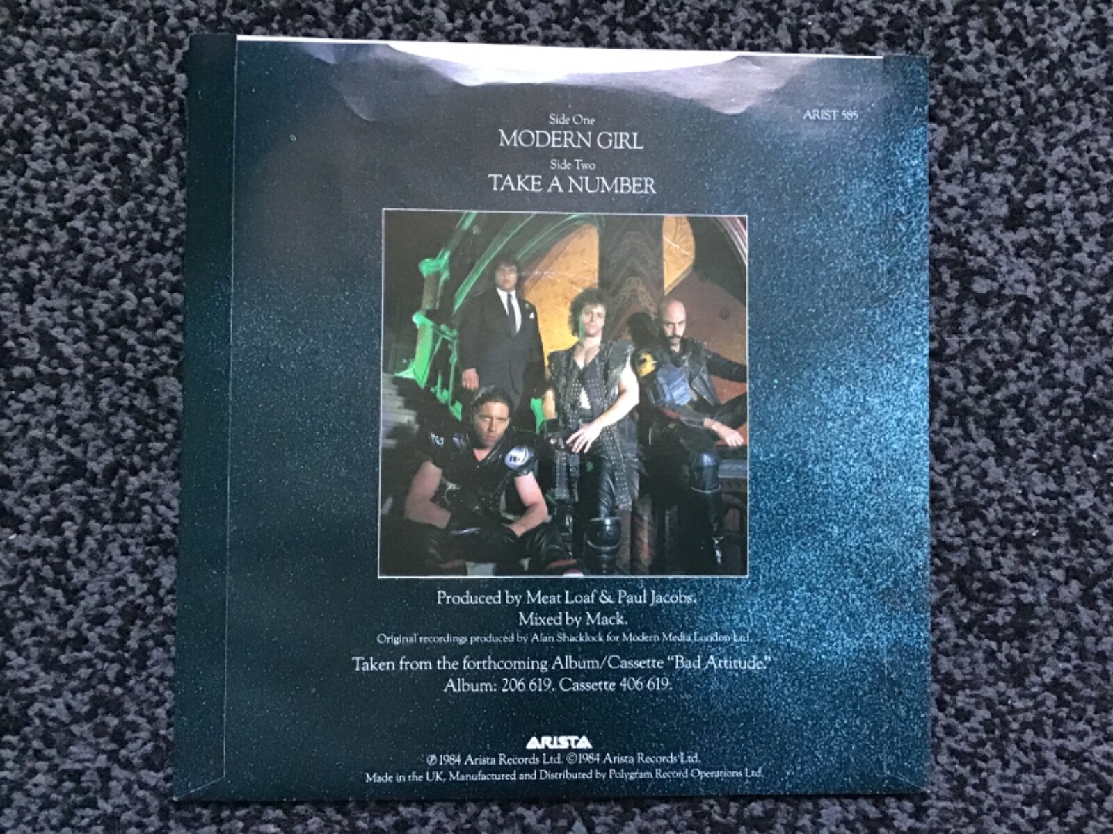 MEAT LOAF MODERN GIRL 1984 UK SINGLE ARISTA 585 EXCELLENT+ CONDITION