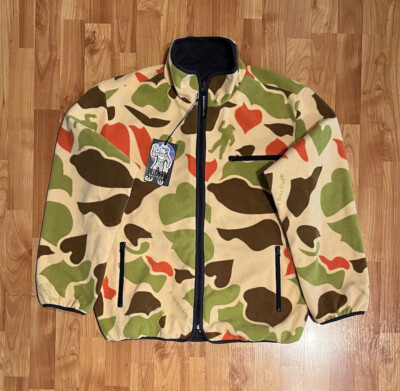 NEW MEN'S BBC BILLIONAIRE BOYS CLUB CAMO POLAR FLEECE REVERSIBLE