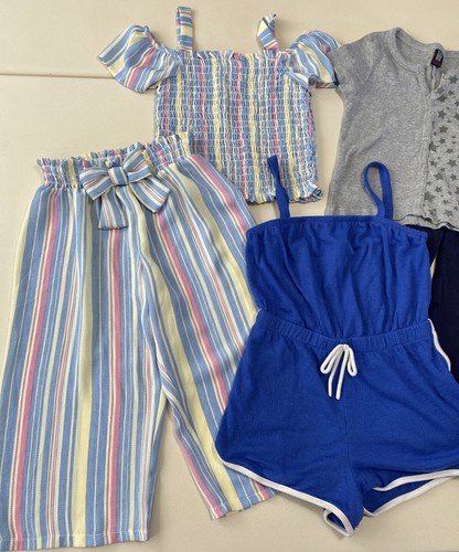 5 LOT Girls Clothes Romper Pant Top Set Cardigan sz 6X - Picture 2 of 8