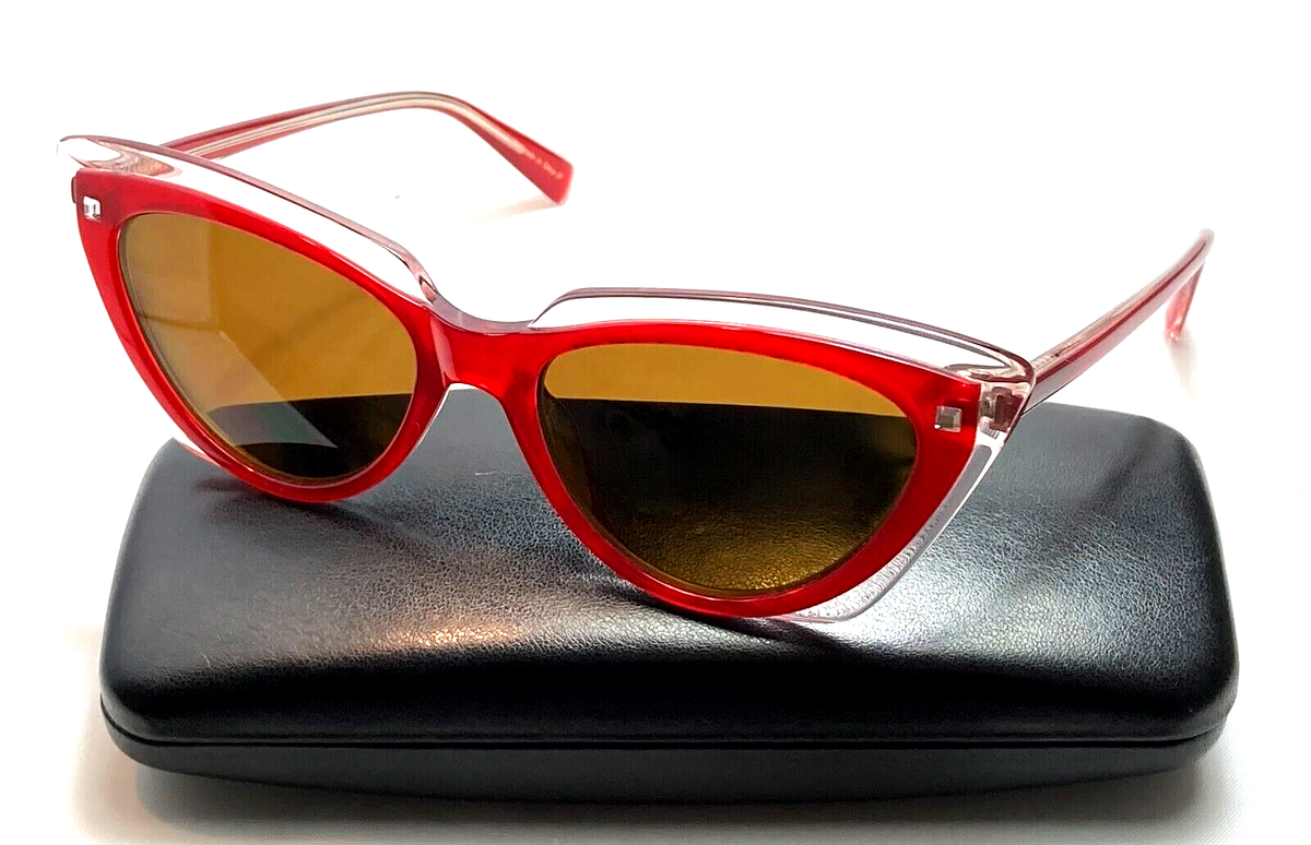 NEW Vera Wang KateAshleigh Cat Eye Sunglasses Red/Blush Transparent Frame w/Case VERA WANG KATE ASHLEIGH BE Red Plastic Cat Eye Women main image 2