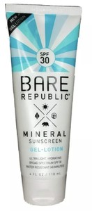 bare republic mineral sunscreen gel lotion