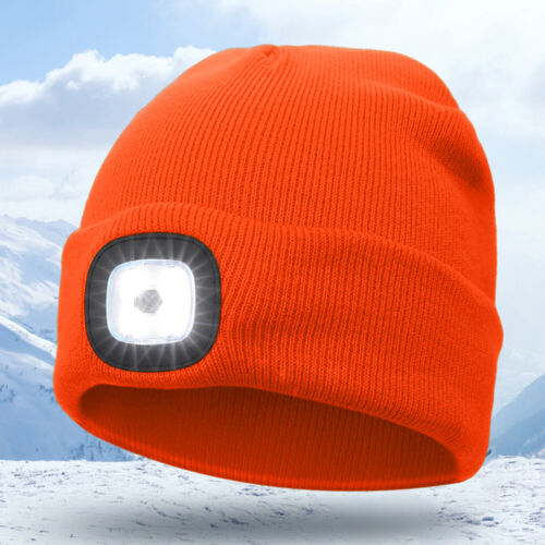 Wintermütze warme Strickmütze mit LED Licht aufladbar USB Beanie Unisex Mütze - Bild 14 von 26