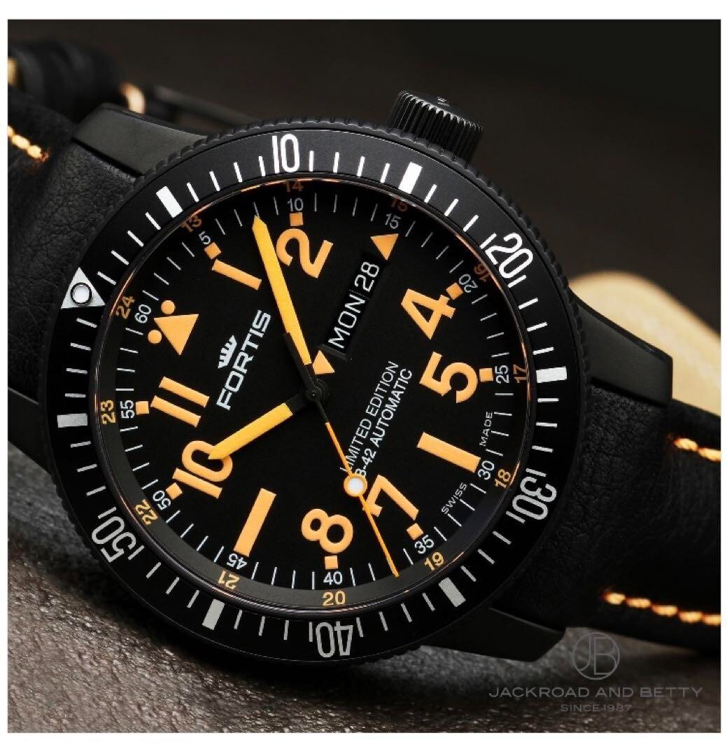 fortis b 42 black & black limited edition