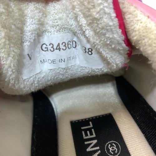 Sneakers CHANEL Coco Trainer rosa nylon scamosciato runner taglia 38 - SOLO PIEDE DESTRO - Foto 6 di 9