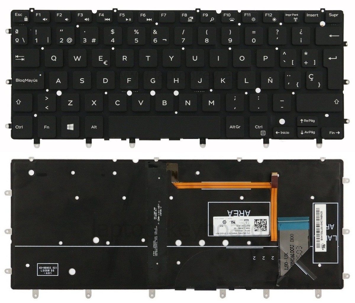 Español auténtico Teclado DELL INSPIRON 13-7000 13-7347 XPS 13