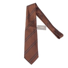 Tom Ford NWT Neck Tie in Browns and Gray Stripes 100 Silk Made in Italy