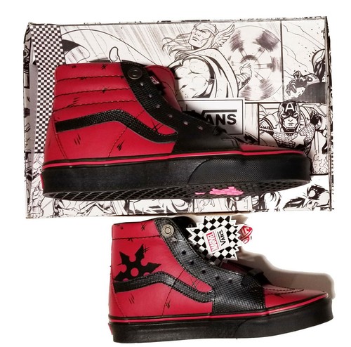 Tenis para hombre Vans x Marvel SK8-Hi Deadpool negras rojas edición limitada talla 6,5 - Imagen 1 de 5