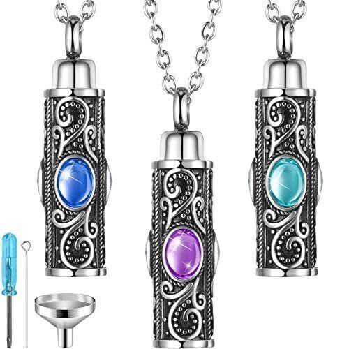 Urn Pendant Necklace for Ashes Cremation Memorial Keepsake Jewelry for