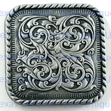 Florid Square 1-1/4-Inch Concho CON426-B-AN