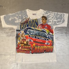 Vintage 1998 Nascar Jeff Gordon 24 AOP 3X Winston Cup Champion Shirt Sz Large