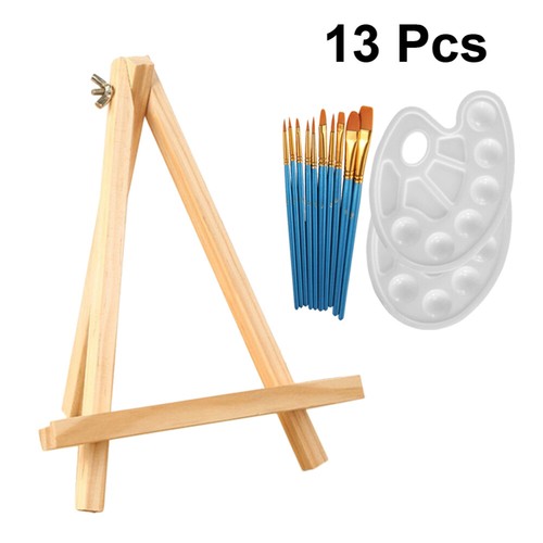 Kids Watercolor Drawing Tool Paint Pallet Wooden Painting Stand - 第 8/11 張圖片
