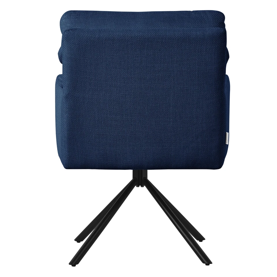 Chaise de cuisine salle à manger pivotante 180° rembourrée fauteuil à accoudoirs - Photo 4/4