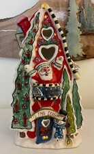 Blue Sky Christmas TIS THE SEASON 12" House Tea Candle Holder NWT Auth Retailer