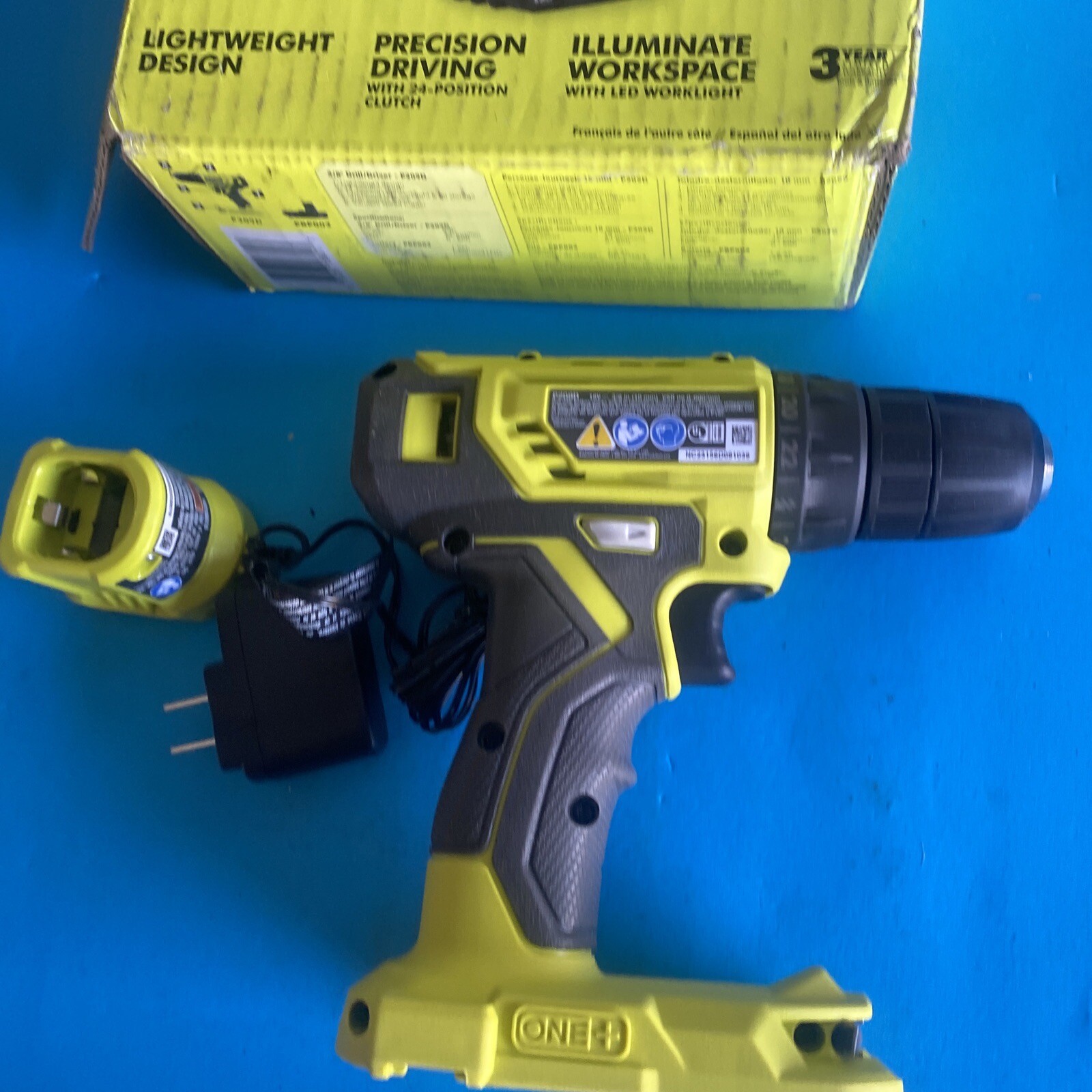 Ryobi 18 Volt P209D P209DCN 3/8" Drill Driver 18V W/ Charger No Battery