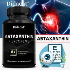 Astaxanthin & Lycopene - Supports Skin, Eye, Joint and Heart Health
