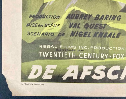 Abominable Snowman Original Belgian Movie Poster Affiche Peter Cushing Hammer 57 - Picture 5 of 9