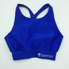 BlackBottoms Small Cycling Bra Bicycling Blue Racerback Sports Banded A17