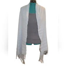 Jacquard Shawl Wrap Scarf Light Blue‎ Sequins