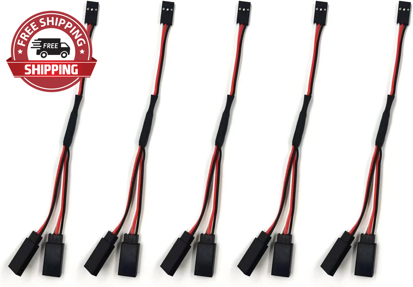 Servo Y Adapter Cable, Servo Y Cable Male and Female Plug, 1 to 2 Y Servo Connec 7445025236202