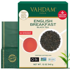 VAHDAM Original English Breakfast Tea 340g/12oz 170 Cups Non GMO, Gluten Fr