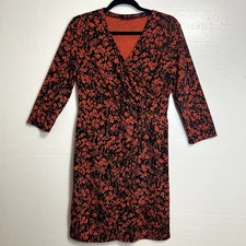 Women's Midi Floral Dress Medium The Limited Sunday Casual Formal pleated tulip