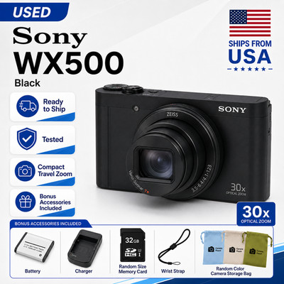 Sony Cyber-Shot DSC-WX500 Digital Camera 18.20 MP 30x Optical Zoom Wi-Fi & NFC