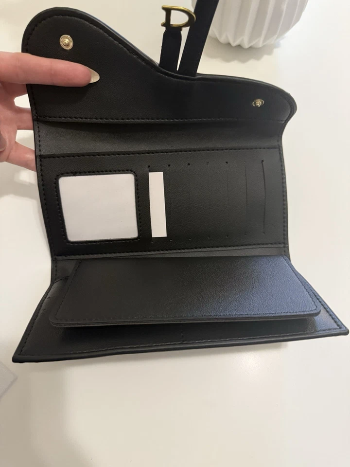 Cartera para mujer con múltiples tarjetas, negra Foto 4 de 4