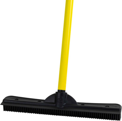 Pet Hair Removal Rubber Broom, 58'' Telescopic Handle