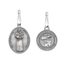 ForFine Pet Tags Engraved 2 Packs St Francis of Assisi Cats dogs Medal Silver