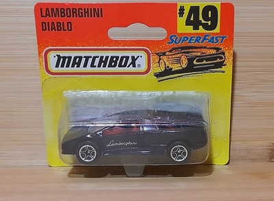 MATCHBOX SUPERFAST 1996 #49 - LAMBORGHINI DIABLO in Schwarz OVP 1:64 USA Blister