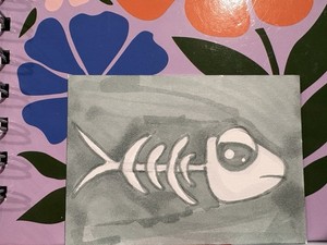 ACEO DEAD FISH BY YOKIBEAR6124