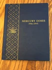 1916-1945 Mercury Dime Set in Whitman Album -77 G-26 BU coins - 1916D Included