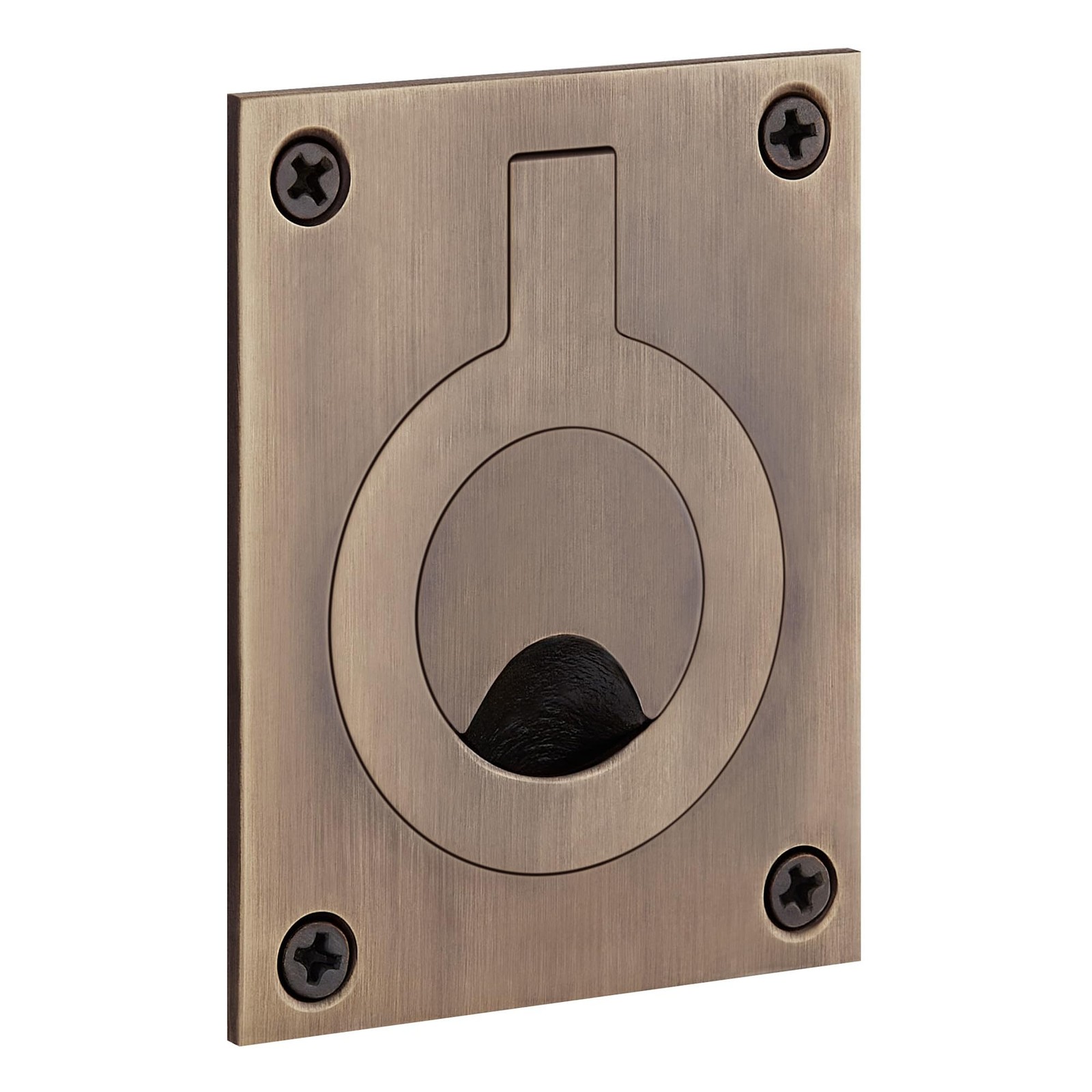 Signature Hardware Evandrus Brass Recessed Pocket Door Ring Pull 2-14 in Wide 4690₽