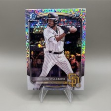 Topps Bowman Chrome Romeo Sanabria San Diego Padres Mini-Diamond Refractor #BCP…