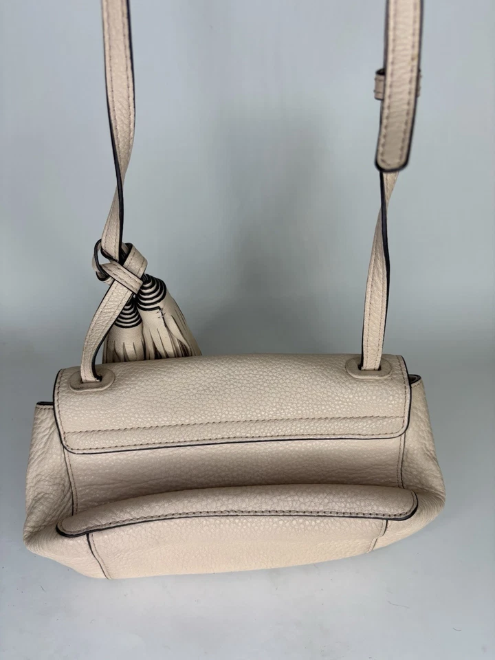 Tory Burch Crossbody Shoulder Bag Pink Pebble Leather 6” X  9” - Image 3 of 4