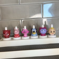 Good 2 Grow Toppers Lot Of 6 Bottle Juice Lids Cartoon Characters