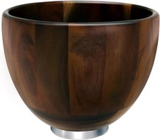 Premium Walnut Wood Mixing Bowl for KitchenAid 4.5 & 5 QT Tilt-Head Mixer, 5QT