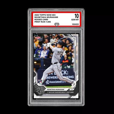 Graded 10 Munetaka Murakami Rookie RC Card #23 2026 Topps NOW